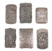 (6) Sterling repousse match ca
