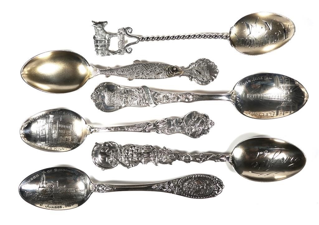 6 STERLING SILVER ANTIQUE