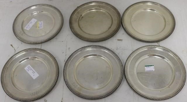 6 STERLING SILVER BREAD & BUTTER