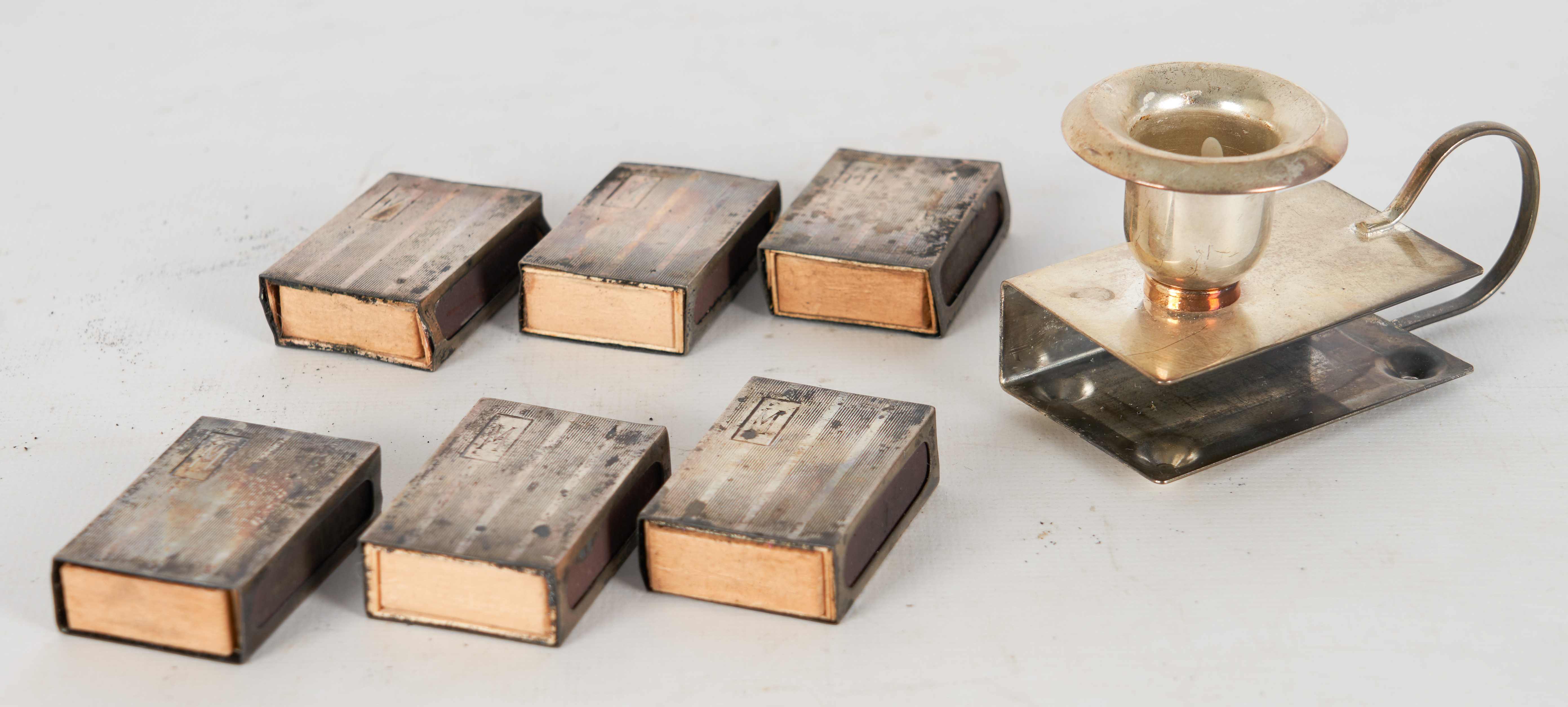 (6) Sterling silver matchbox covers