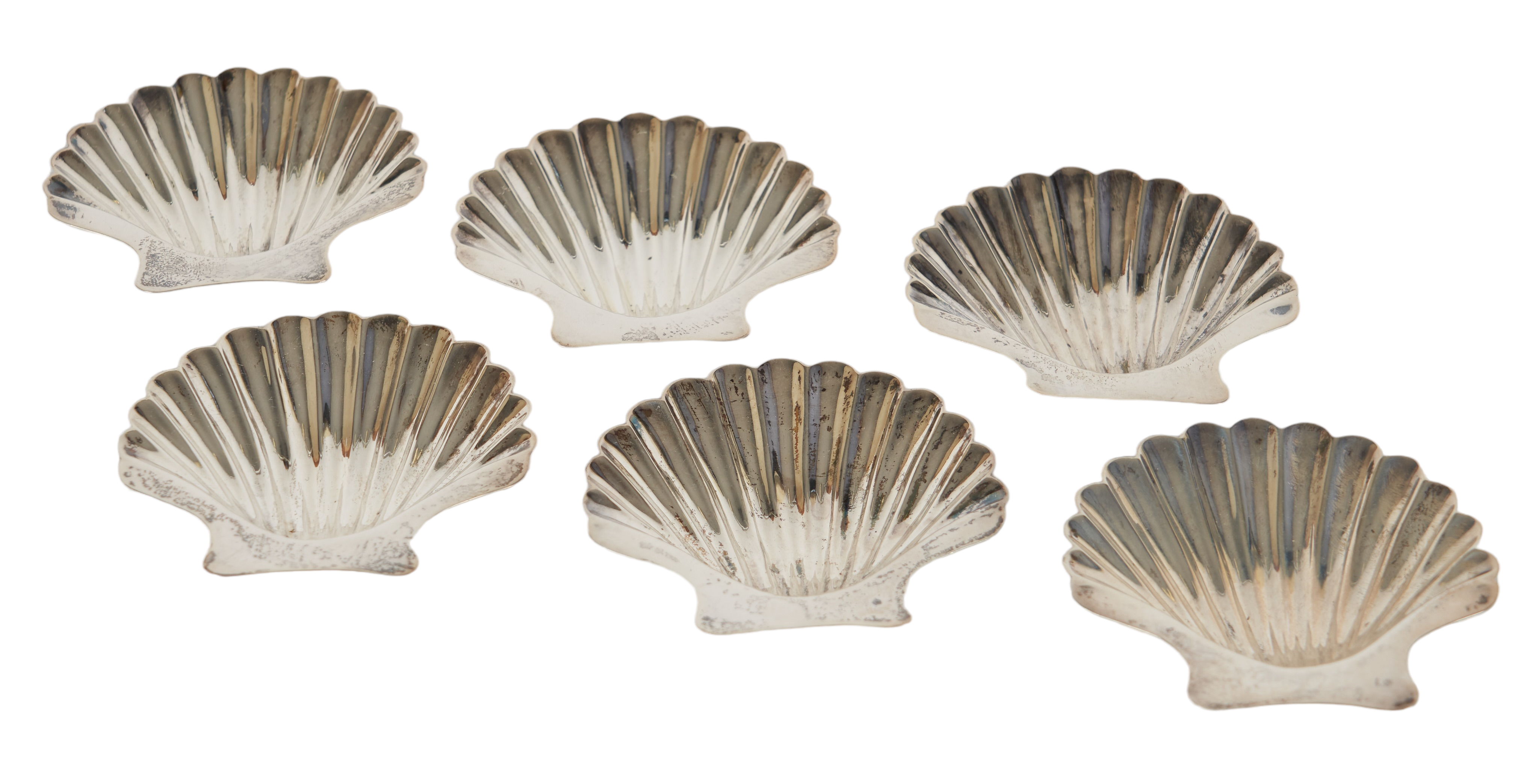 (6) Sterling silver shell form