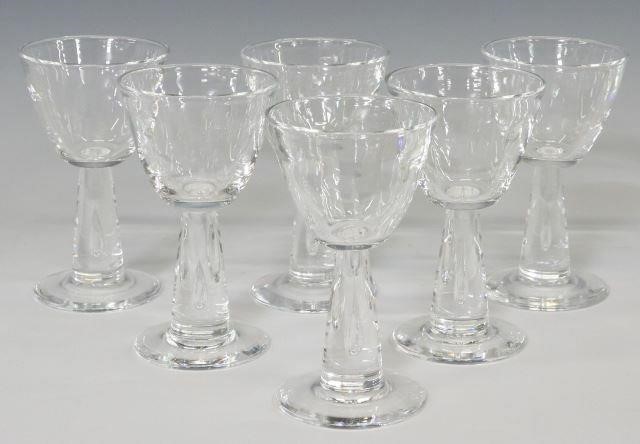 6) STEUBEN ART GLASS TRAPPED AIR