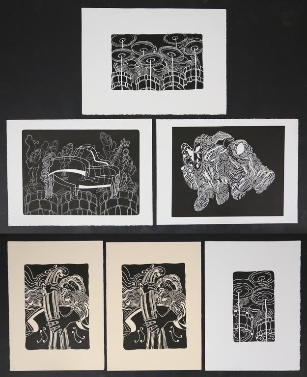 6 STEVE MAYO LINOCUTS