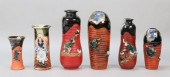 6 SUMIDA POTTERY VASES INCLUDI