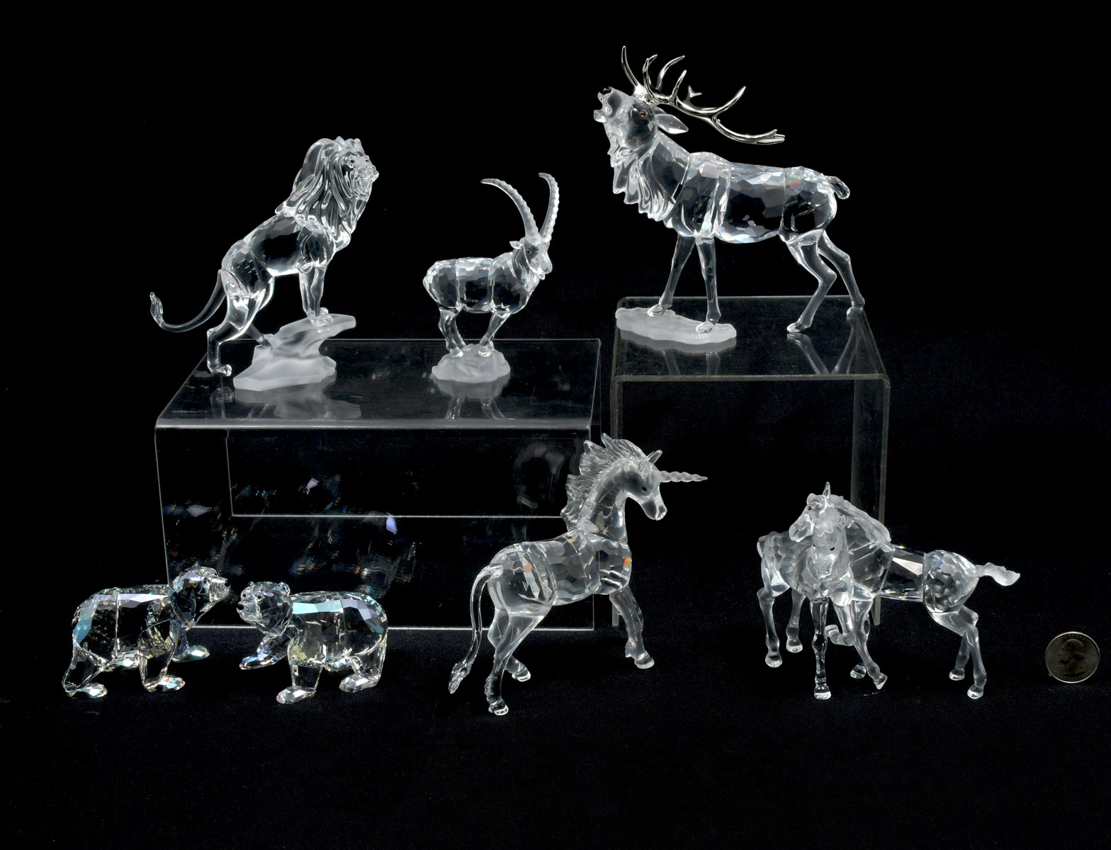6 SWAROVSKI ANIMAL PIECES: 1) 2