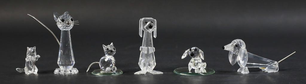 6 SWAROVSKI CRYSTAL FIGURINES