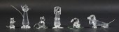 6 SWAROVSKI CRYSTAL FIGURINES