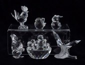6 SWAROVSKI CRYSTAL FIGURINES: