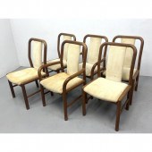 6 Teak Dining Chairs - 4 Side