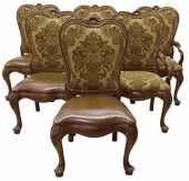 (6) THOMASVILLE LEATHER-SEAT D