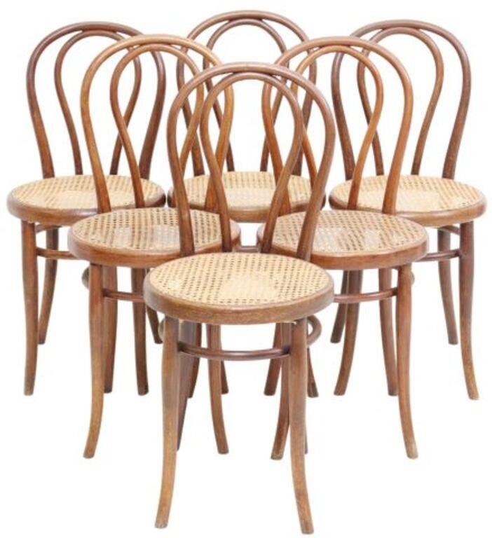 (6) THONET NO. 18 BENTWOOD & CANE