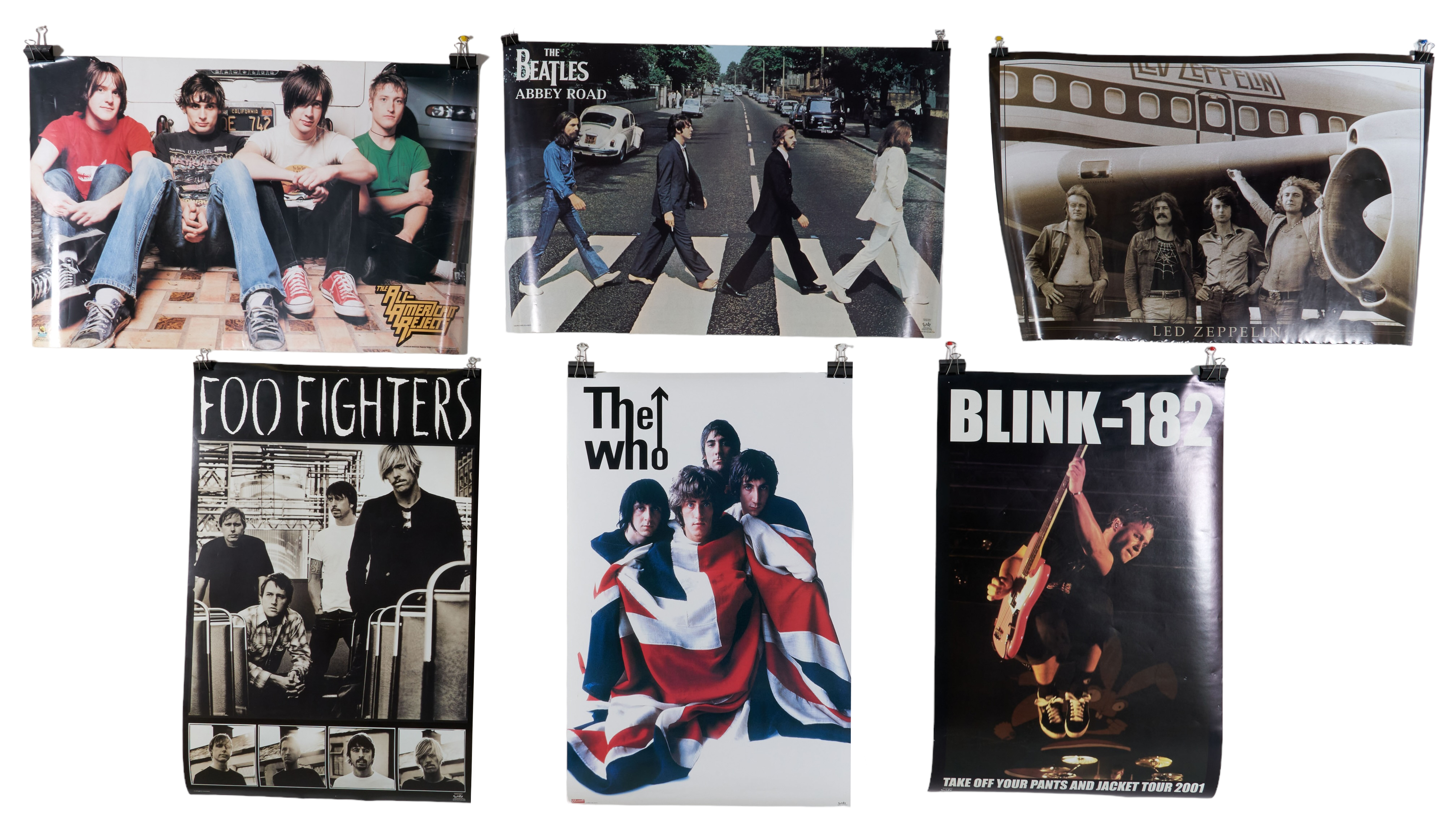 (6) Unframed music posters, 22-1/4"