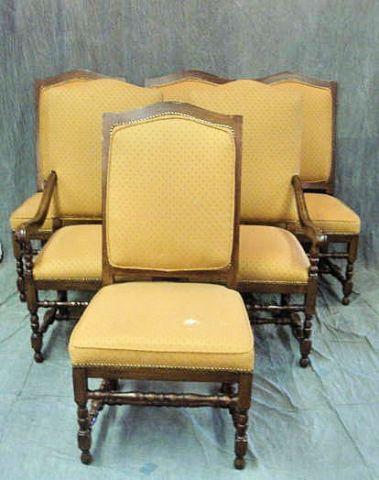 6 Upholstered Dining Chairs. 2