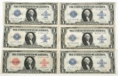(6) US $1 LARGE NOTES LEGAL TE