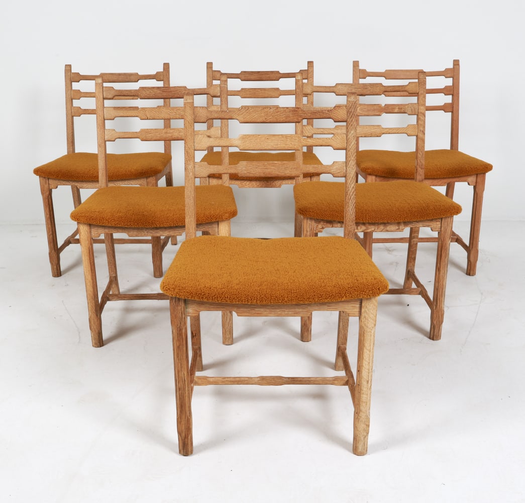 (6) VAMO DANISH OAK DINING CHAIRS