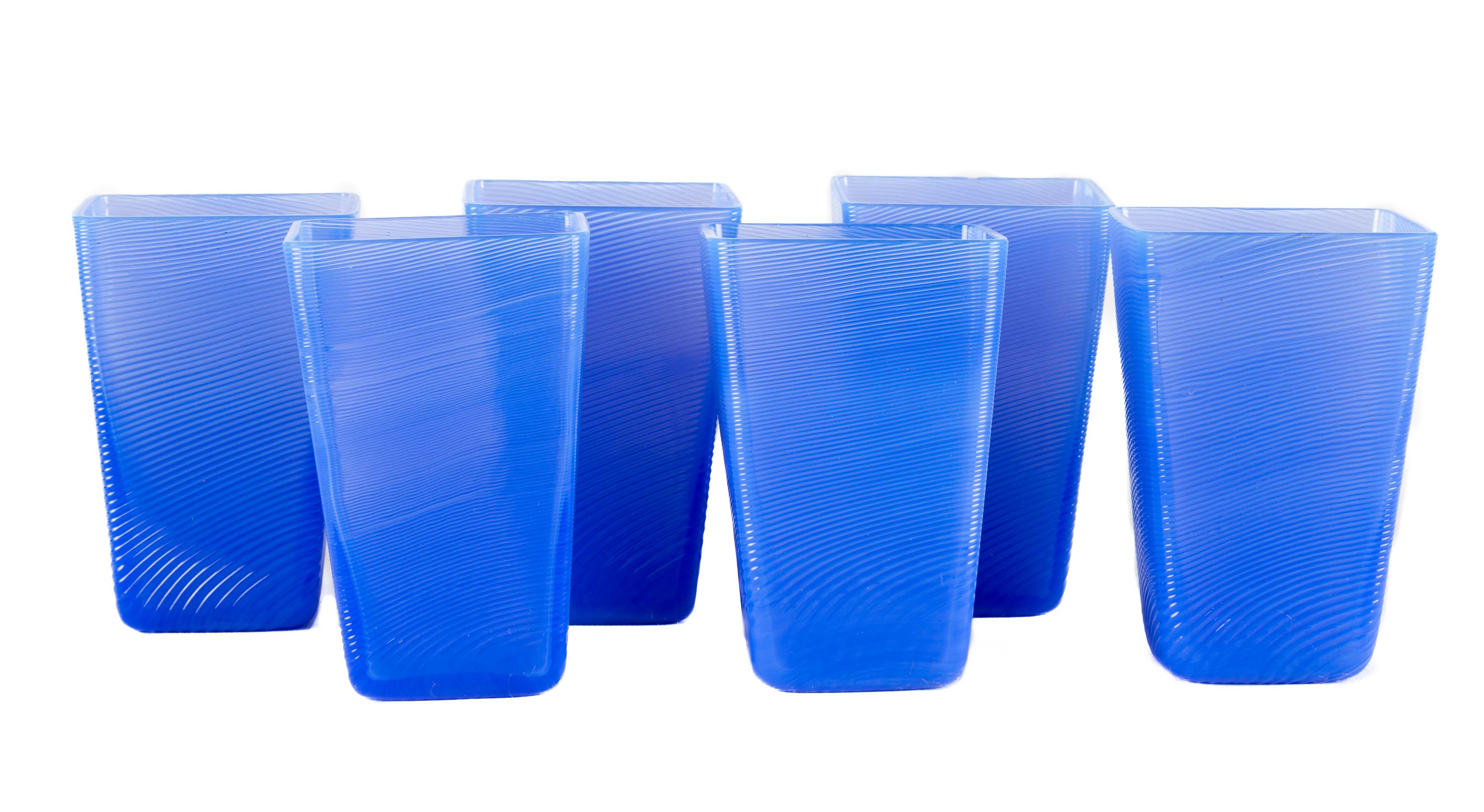(6) VENETIAN GLASS TUMBLERS (6)