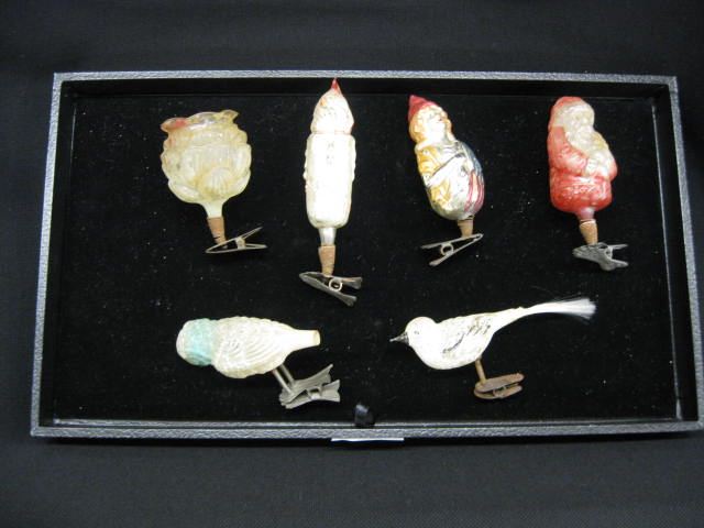 6 Victorian Blown Glass Christmas