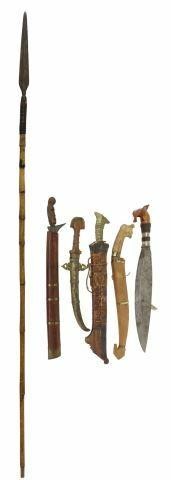(6) VINTAGE ASIAN KNIVES &