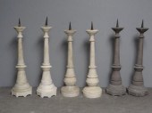 6 Vintage Marble Pricket Stick