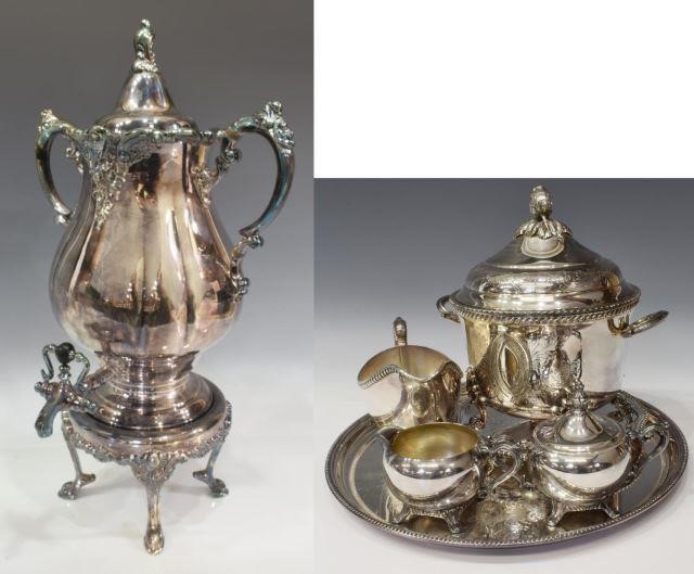 (6) VINTAGE SILVERPLATE SERVICE &