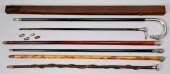 6 WALKING STICKS, SEV. STERLIN