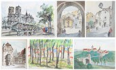 (6) Watercolor paintings, "Not