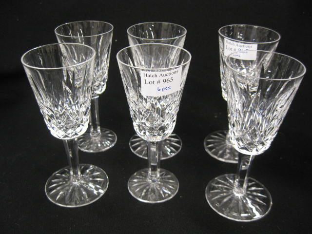 6 Waterford ''Lismore'' Crystal