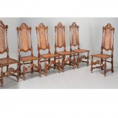 (6) WILLIAM & MARY CANED WALNU