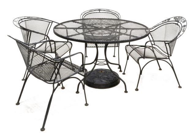 (6) WOODARD PIERCED BLACK WROUGHT