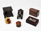 6 WOODEN ITEMS6 pieces, miniat