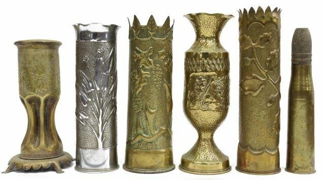 (6) WWI-ERA TRENCH ART ARTILLERY