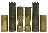 (6) WWI-ERA TRENCH ART ARTILLE