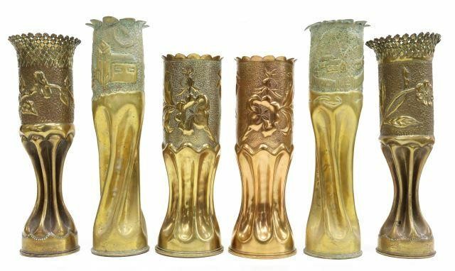 (6) WWI-ERA TRENCH ART ARTILLERY