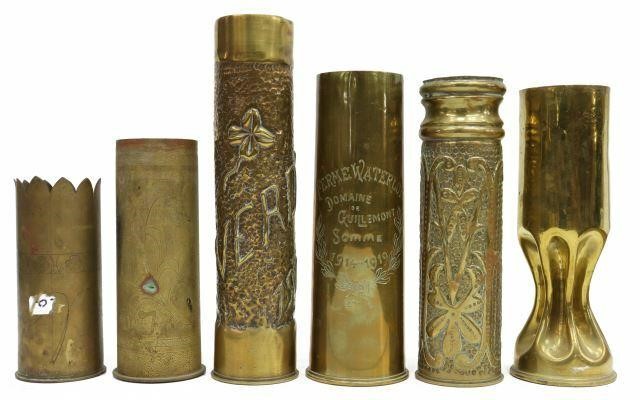 (6) WWI-ERA TRENCH ART ARTILLERY
