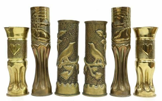 (6) WWI-ERA TRENCH ART ARTILLERY