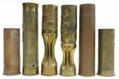 (6) WWI-ERA TRENCH ART ARTILLE