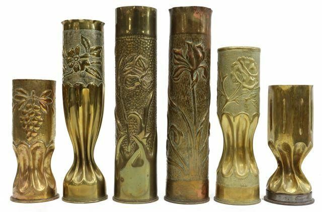 (6) WWI-ERA TRENCH ART ARTILLERY