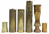 (6) WWI-ERA TRENCH ART ARTILLE