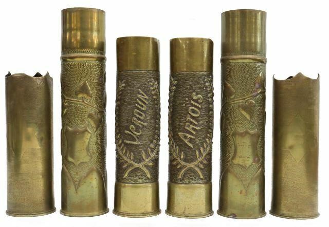 (6) WWI-ERA TRENCH ART ARTILLERY