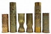 (6) WWI-ERA TRENCH ART ARTILLE