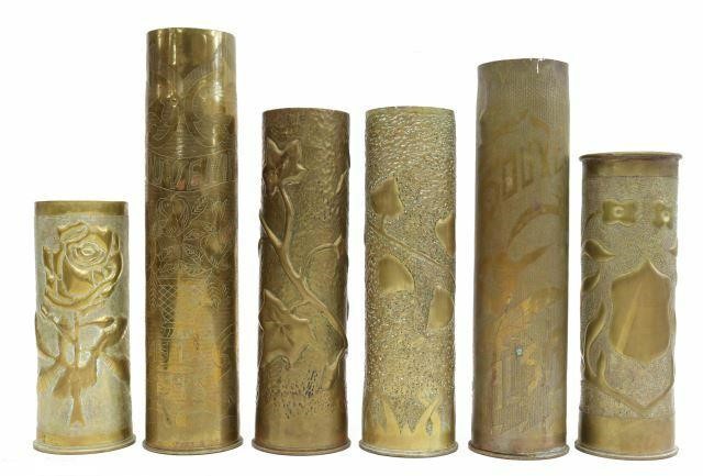 (6) WWI-ERA TRENCH ART ARTILLERY