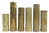 (6) WWI-ERA TRENCH ART ARTILLE