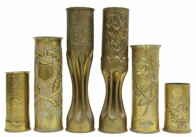 (6) WWI-ERA TRENCH ART ARTILLERY