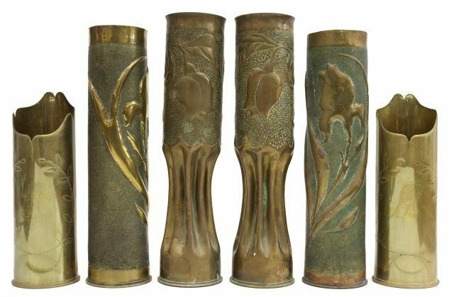(6) WWI-ERA TRENCH ART ARTILLERY