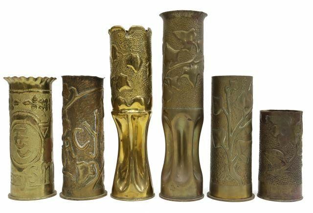 (6) WWI-ERA TRENCH ART ARTILLERY