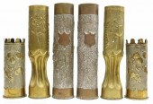 (6) WWI-ERA TRENCH ART ARTILLE