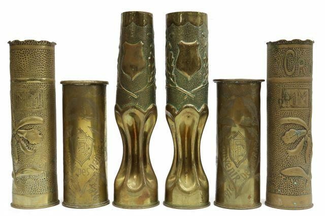 (6) WWI-ERA TRENCH ART ARTILLERY