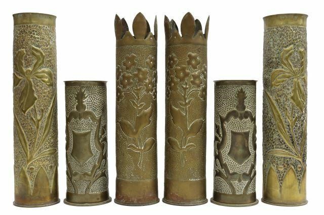 (6) WWI-ERA TRENCH ART ARTILLERY