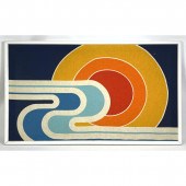 60s/70s Framed Fabric Wall Han