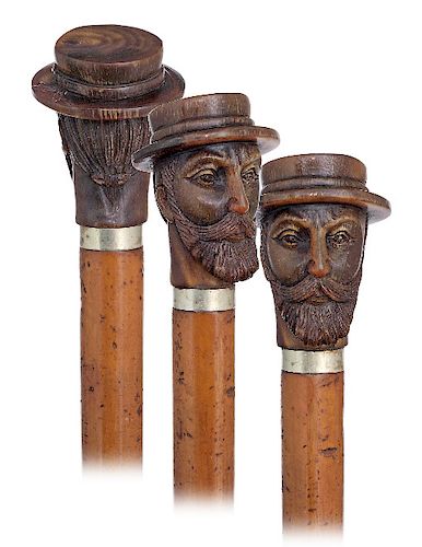61. MARINER PORTRAIT CANE -CA. 1880